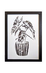 Load image into Gallery viewer, Monochrome Plant Art Print - Alocasia Amazonica
