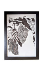 Load image into Gallery viewer, Monochrome Plant Art Print - Calathea Musaica
