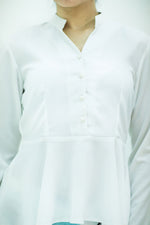 Load image into Gallery viewer, White Peplum Top

