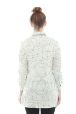 Load image into Gallery viewer, Geometry All Over Print Shirt Dress – White
